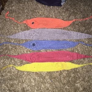 Homemade headbands crotchet tie for size